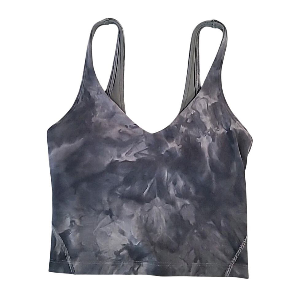 Lululemon Align Cropped Tank 0 Diamond Dye Gray Athleisure